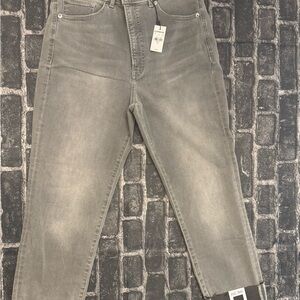 Express Women's Straight Leg Jeans in Gray